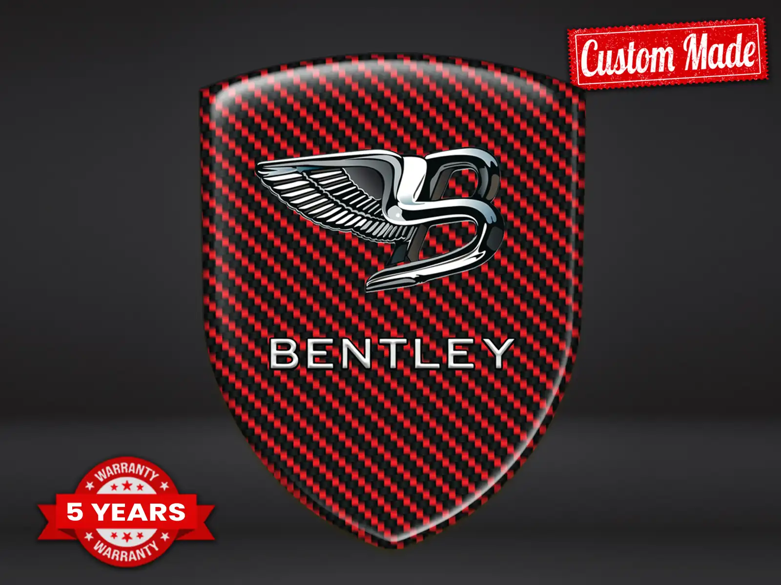 Bentley Badges Résine Style Exclusif Étiquettes Auto Perso